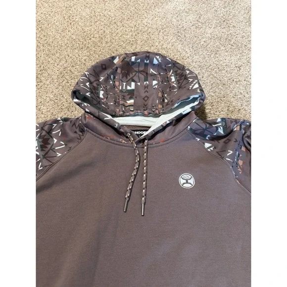 Hooey Hoodie Womens Large Purple White Atec Logo Western Pullover Drawstrings - Picture 4 of 7